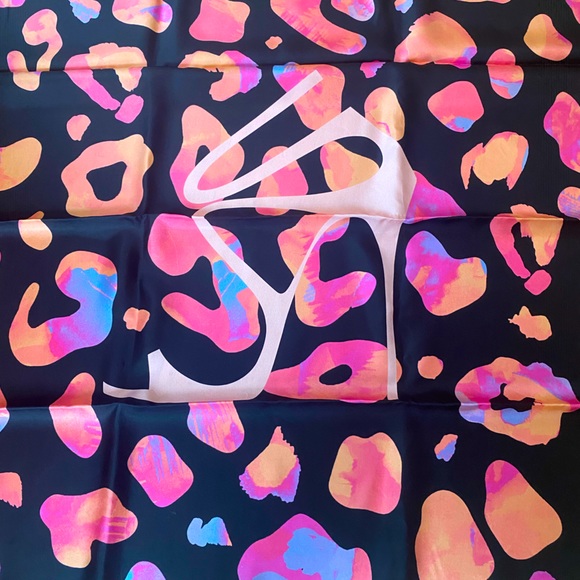 Jimmy Choo scarf with Jimmy Choo shoe in print!